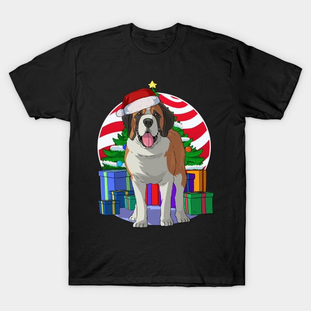 Saint Bernard Dog Christmas Tree Decoration T-Shirt by Noseking